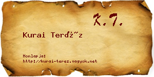 Kurai Teréz névjegykártya